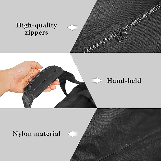 LUEXBOX 57 Inch Patio Umbrella Storage Bag for Outdoor, Nylon Beach Umbrella Folding Cover, Heavy Duty Zipper Travel Carrying Duffle Bag for Sports, Beach