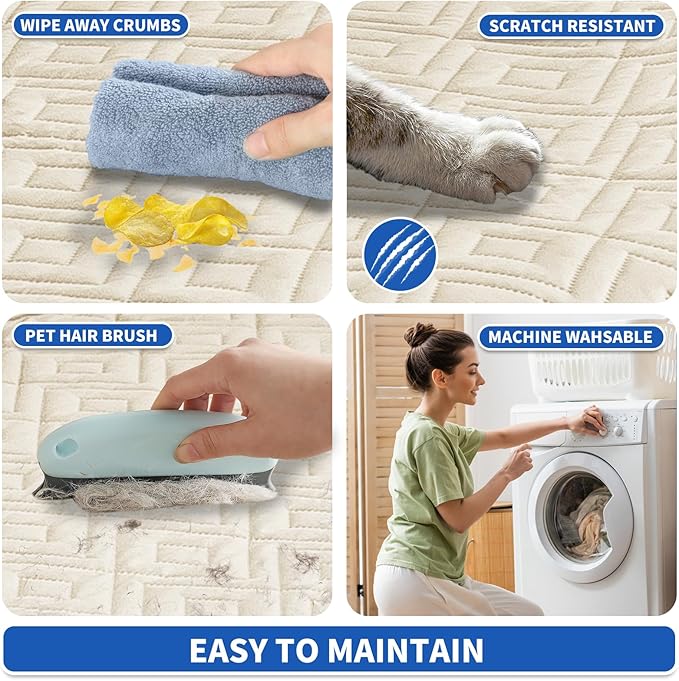 2026 Waterproof Sofa Dog Blanket (30"x53") Comfy Loveseat Couch Mat for Pets with Anti-Slip Back, Universal Incontinence Lightweight Liner Pad for Furniture Car Picnic etc Durable Washable, Beige