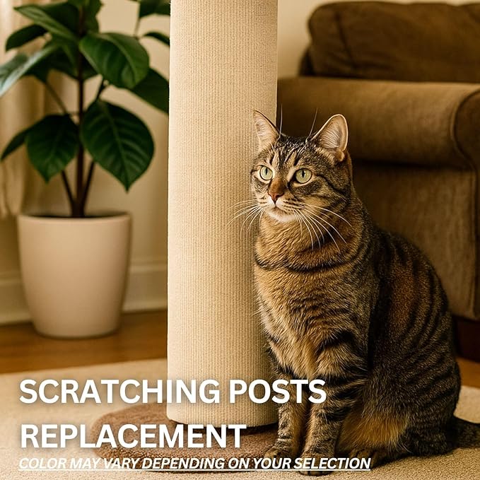 Cat Scratch Mat (5 Pack), 23.6’’ x 11.8’’ Wall Corner Scratcher, Versatile Self-Adhesive Replacement Easy Use for Cat Trees, Cat Wall Furniture, Scratching Posts, and Couch Protection (Black)