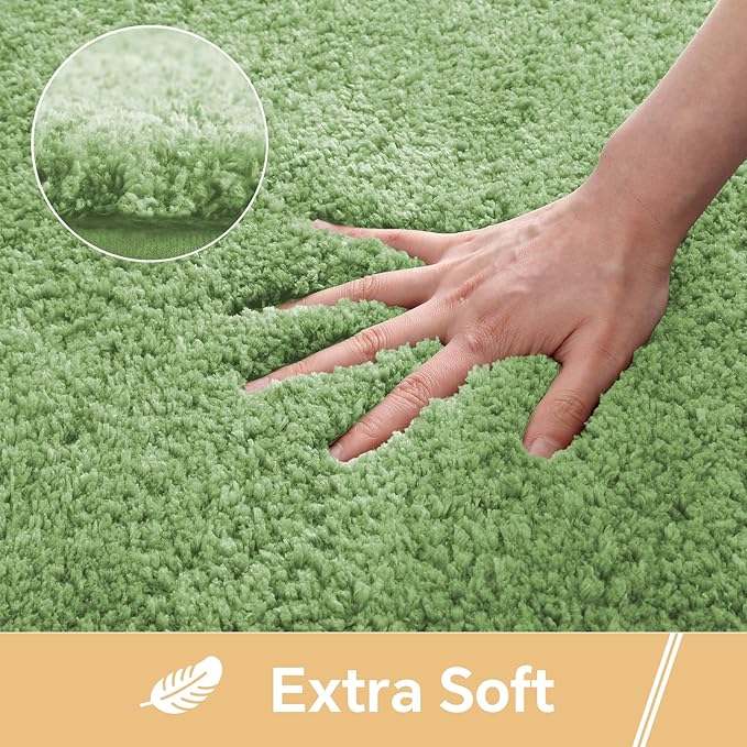 Hunter Green Bathroom Rugs Runner 24"x72" - Extra Long Plush Bath Mat, Non Slip Absorbent Microfiber Floor Rug, Washable and Fluffy - Ideal for Bathroom, Kitchen or Pet Mat Use