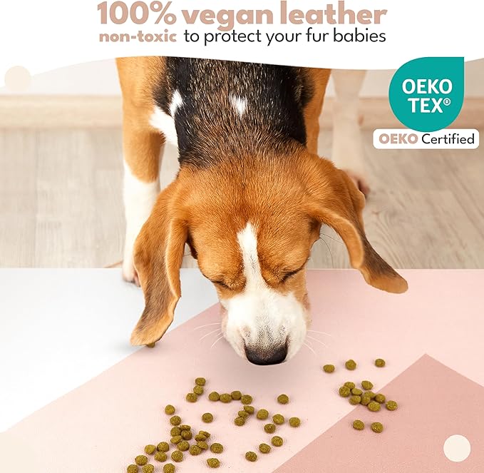 NALALAS Dog Mat for Food and Water, Cat Feeding Mat | Waterproof Dog Bowl Mat | Non-Slip Pet Food Mat for Floors | Pet Mats for Food and Water | Easy to Clean