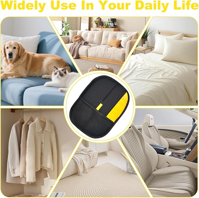 Pet Hair Removal Gloves for Cats & Dogs, Reusable Electrostatic Pet Grooming Gloves, Efficient Hair Remover Tools for Couch, Car Seat, Furniture, Carpet & Bedding (2 Pcs)