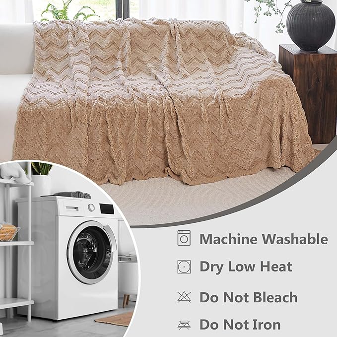 Sherpa Fleece Couch Cover for 3 Cushion Sofa, Brown, 71" x 134" - Pet Proof Sofa Covers Heavy Duty Scratch Resistant Pet Friendly Furniture Cover - Easy Install, Machine Washable