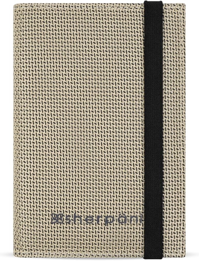Sherpani Vienna, RFID Blocking Passport Holder, Travel Passport Cover Wallet, Travel Documents Organizer Protector for Women, Travel Gift (Straw Signature)