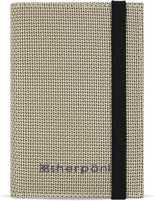 Sherpani Vienna, RFID Blocking Passport Holder, Travel Passport Cover Wallet, Travel Documents Organizer Protector for Women, Travel Gift (Straw Signature)