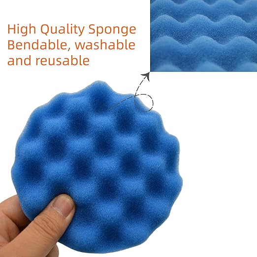 BLINGOBLING 12Pcs 7inch Foam Buffing Polishing Pads Kit, with Coral Fleece Pad, Backing Plate, M14 Drill Adapter, Car Buffing Kit for Car Polishing, Waxing, Sealing Glaze (12Pcs-7inch)