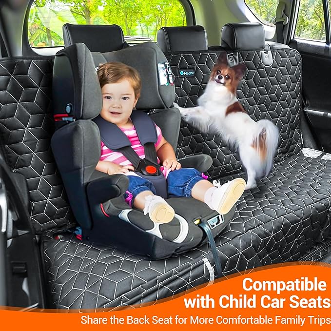 Dog Car Seat Covers for SUVs, Waterproof Dog Seat Cover for Back Seat Heavy Duty Nonslip Bench Seat Covers Protector for Rav4/Honda/Subaru/Mazda CX5/Hyundai Tuscon Car seat Covers for Suvs