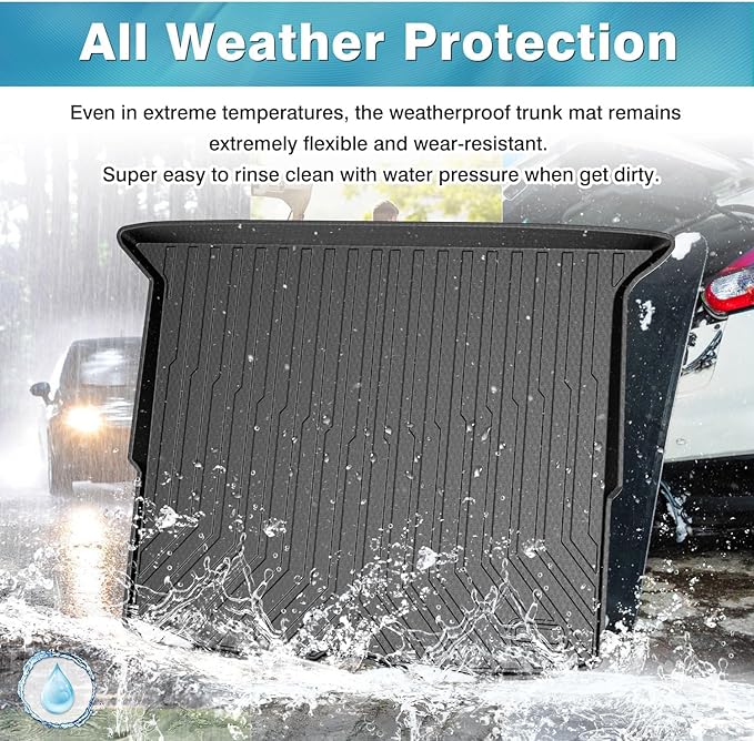 Mixsuper Cargo Liner Custom Fit for 2019-2025 Honda Passport All Weather Trunk Liner Anti-Slip Rear Cargo Mat Black