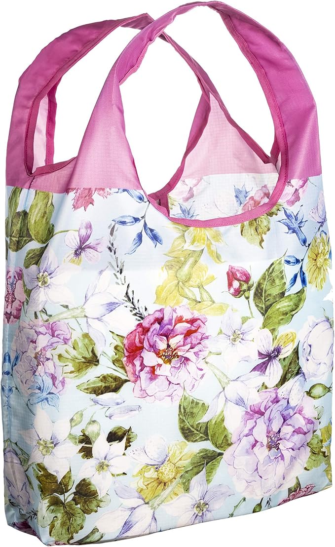 O-WITZ Reusable Grocery Bags | Vibrant Tote Bag For Groceries, Gym, Office, Beach, Toys & More | Washable Design With Large Handles For Maximum Convenience | Folds Into A Small Pouch, Vintage Lavender