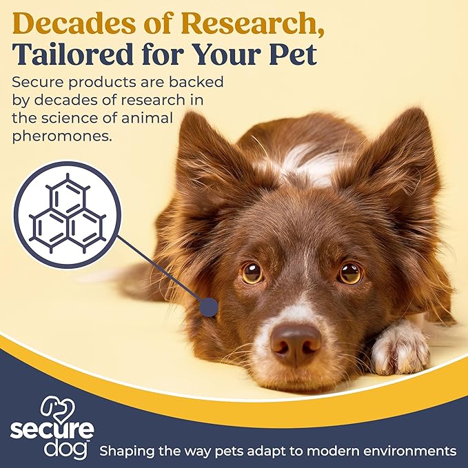 SecureDog Pheromone Home Stick Diffuser 30-Day Refill Kit, Passive Diffuser Creates Secure Environment for Stress Management, Supports Calm and Well-Being, Naturally Relieving Anxiety and Stress