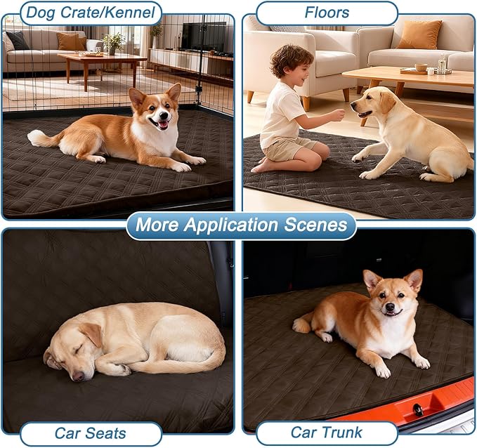 hyha Waterproof Dog Blanket, Reversible Pet Bed Blanket, Soft Sofa Couch Cover for Dogs Washable, Waterproof Pet Couch Covers for Sofa Puppy Cats Furniture Protector(40"x80", Chocolate/Chocolate)