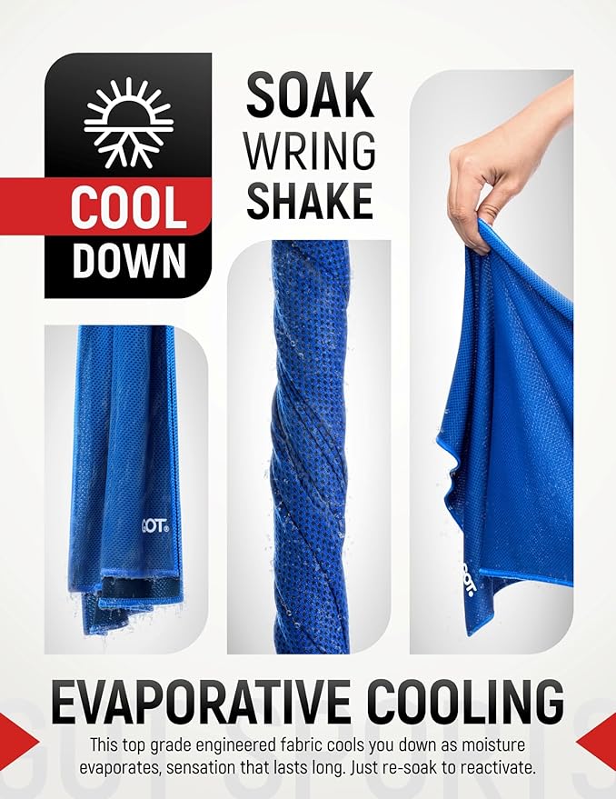 GOT Sports Cooling Towel (40"x12") – Chilly Towel for Neck & Face Wraps - Cooling Rag for Hiking, Gym, Yoga & Workouts