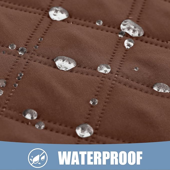 Smiry Waterproof Dog Bed Cover Pet Blanket, Soft Washable Dog Blanket for Furniture Bed Couch Sofa Reversible, Checkered (40"x80", Brown/Chocolate)