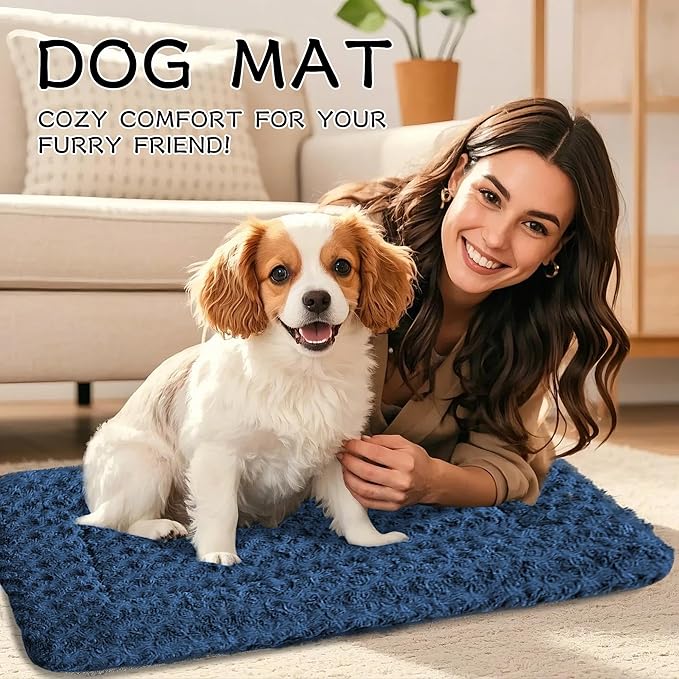 Dog Bed Mat - Reversible Dog Crate Bed Mats, Soft & Breathable Kennel Pad, Durable Crate Bed for Small Medium Large Dogs & Cats