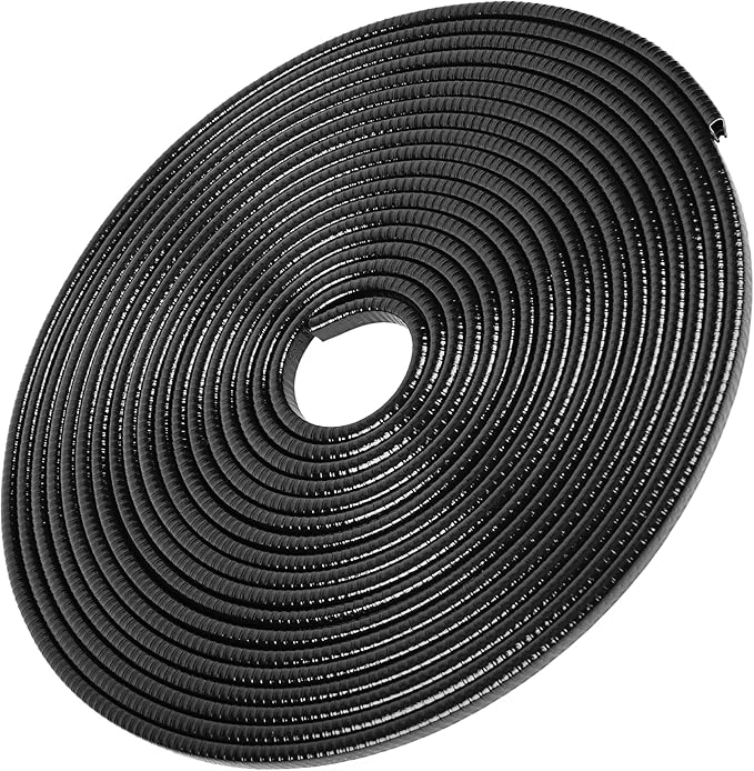 MYFAMIREA 16.4 Ft(5M) Car Door Edge Guards U Shape Edge Trim Rubber Seal Protector Car Door Protector Car Protection Door Edge Anti-Collision Rubber Clips Fit for Most Car