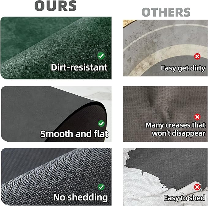 Bathroom Mat Quick Dry, Bathroom Rugs Non Slip Washable Thin Absorbent Bath Mat Fits Under Door Bathroom Floor Mat Perfect for Bath, Shower, or Sink 24"x60" Dark Green