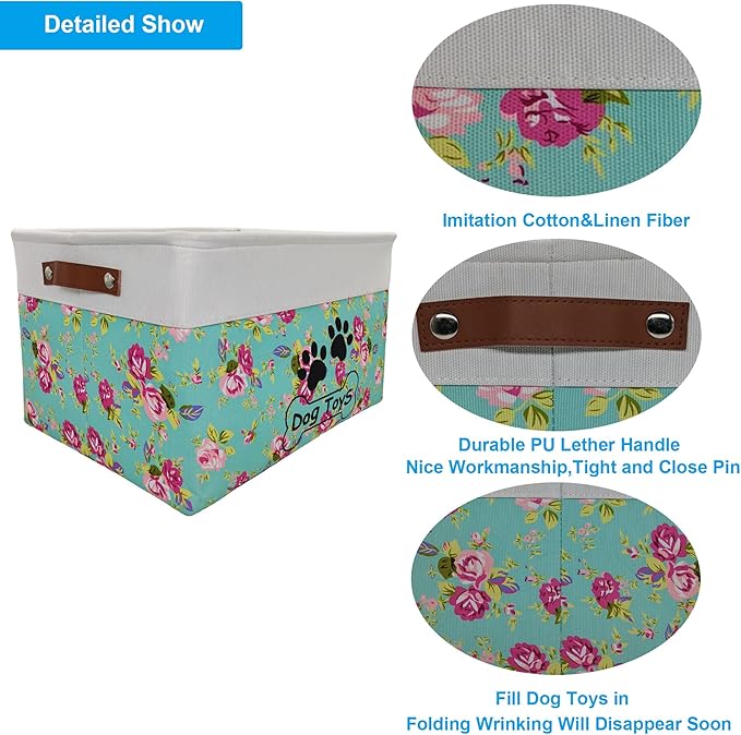Large Collapsible Dog Toy Box for Pet Toys & Accessories