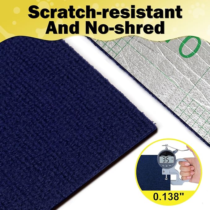 ENONCI 23.6x15.8 Couch Wall Corner Protection for Indoor Cats,Anti Scratch Furniture Protector from Cats Scratching,Trimmable Climbing Cat Scratcher Pad Play Mat Easy Use for Cat Board/Door/Carpet