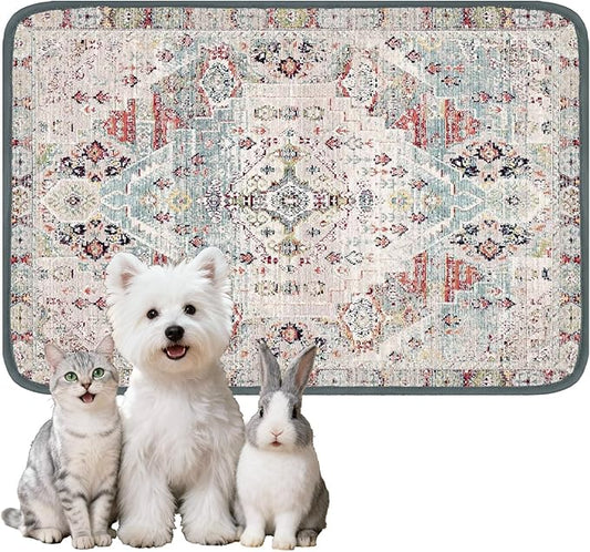 Dog Pee Pads Training Pads Upgrade Triple Thickness All-Purpose Super Absorbent & Leak-Proof, Quick Dry and Leak-Proof and Odor Control (Blue/White/Multi, 24" x36"x2PCS)