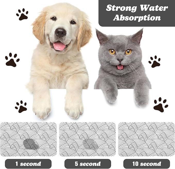 Bohemia Waterproof Pet Feeding Mats - Dog Cat Bowl Mats, 12 * 20 inch