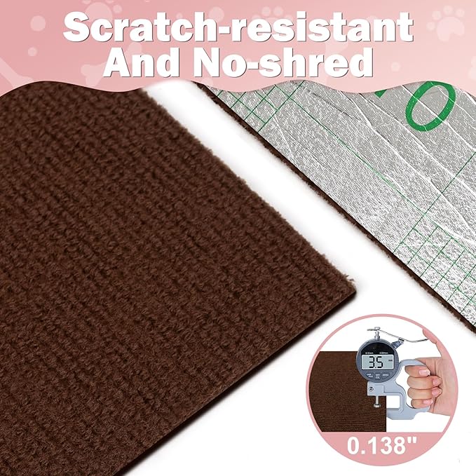 ENONCI Cat Scratcher Pad,47.2"x15.8" Scratching Mat,Trimmable Anti Scratch Bed Couch Wall Corner Furniture Protector from Cat Claws,Easy Use for Cat Carpet/Door