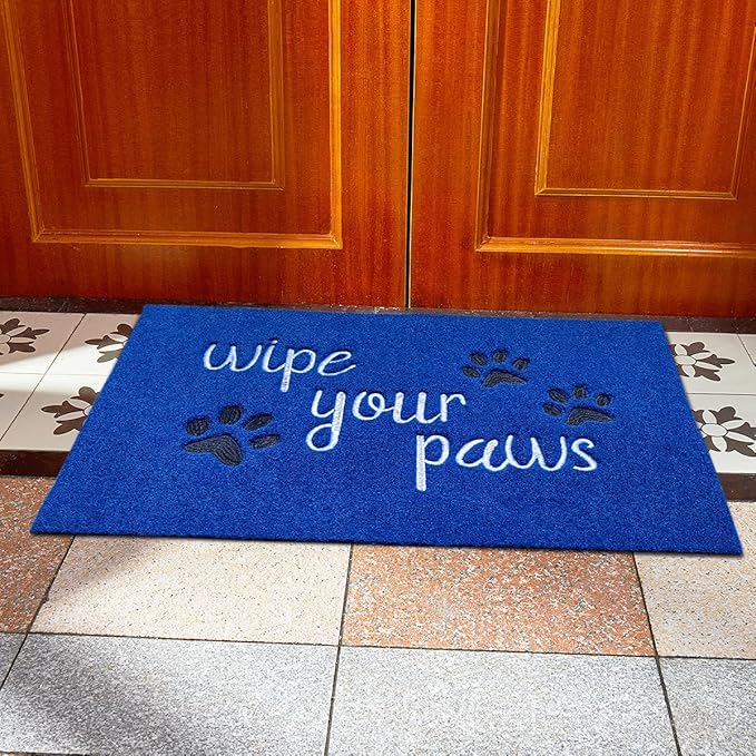 Large Welcome Mat for Front Door Wipe Your Paws Doormat Rubber Non Slip Backing Funny Doormat Indoor Outdoor Mats Funny Text Doormat for Entryway Front Door Porch 24X36