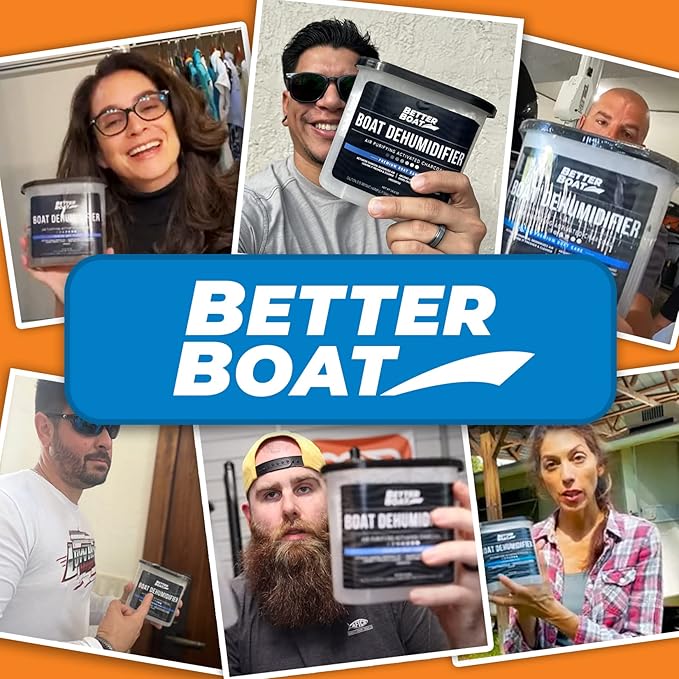 Moisture Absorber and Boat Dehumidifier, Charcoal Odor Remover for Damp Smell and Humidity, Unscented and Fragrance-Free, 1 Pack, Ideal for Basement, Closet, Home, RV, or Boating, No Refill Needed