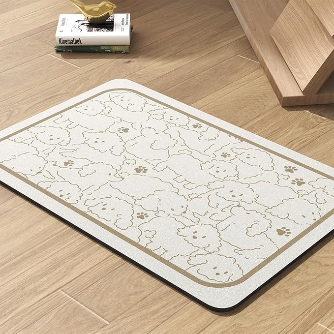 Pet Feeding Mat-Absorbent Dog Mat for Food and Water Bowl-No Stains Quick Dry Dog Water Dispenser Mat