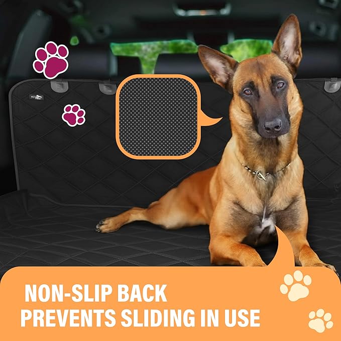Active Pets Cargo Liner for Dogs, Durable Non Slip Vehicle Seat Cover, Protects Against Dirt & Fur, Pet Cargo Liner for SUV & Trucks, Large Size Trunk Cover for Dogs Universal Fit - Black