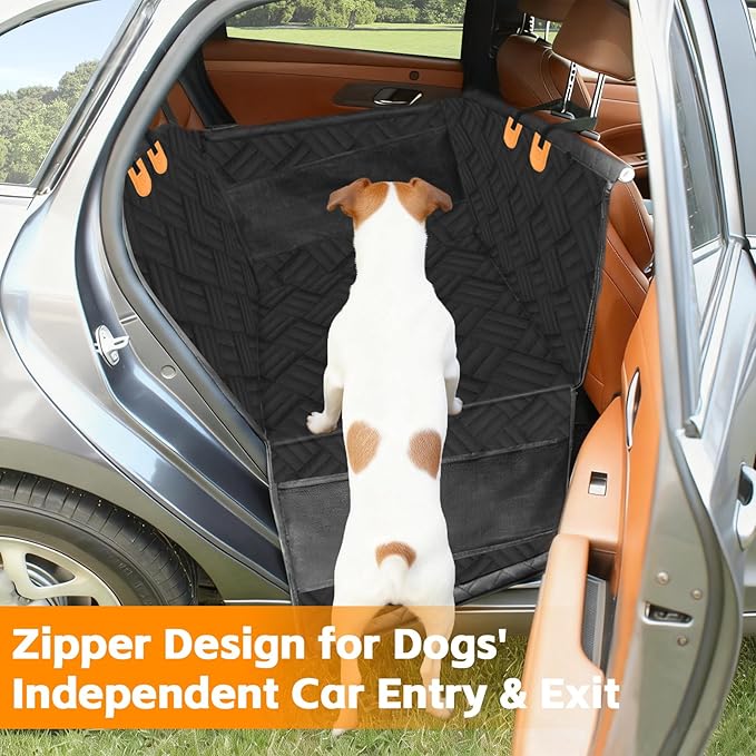 HNCPSY Large Dog Car Seat, Back Seat Extender for Dogs UP to 65LB, 1 Piece Hard Bottom Car Seat Cover for Dogs Waterproof Dog Seat Cover for Cars,SUV & Truck