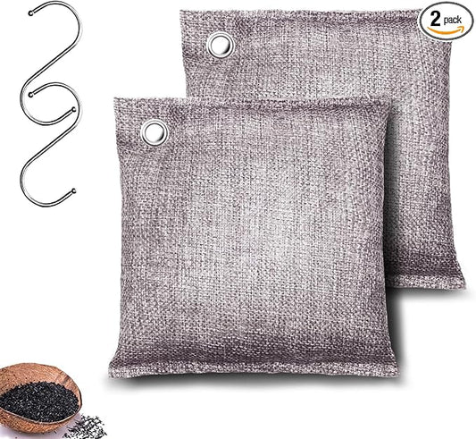 Activated Charcoal Odor Absorber, Odor Eliminator for Strong Odor,Coconut Shell Charcoal Air Purifying Bags for Home Car Closet Pet, Smoke Room Deodorizer
