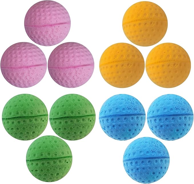 GINFH Cat Foam Ball Cat Sponge Ball Toy Soccer Toy (12Pack)