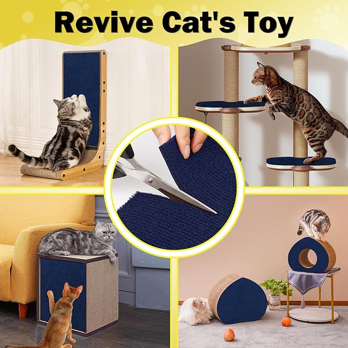 ENONCI 23.6x15.8 Couch Wall Corner Protection for Indoor Cats,Anti Scratch Furniture Protector from Cats Scratching,Trimmable Climbing Cat Scratcher Pad Play Mat Easy Use for Cat Board/Door/Carpet