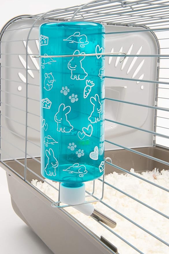 Lixit Standard Cage Water Bottles for Rabbits, Ferrets, Guinea Pigs, Hamsters, Rats, Mice and Other Small Animal's (32 Ounce, Blue)