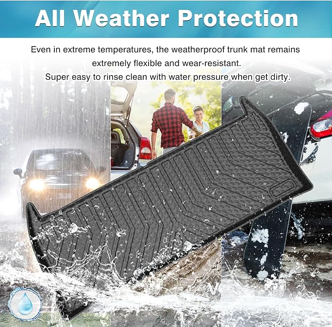 Mixsuper Cargo Liner for Kia Carnival MPV 2022-2025 2026 (Non-Hybrid Models Only) Rear Trunk Liner for Carnival Accessories All Weather Cargo Mat Behind The 3rd Row Black