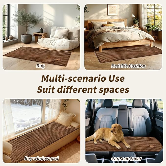 PJLZJFBY Couch Covers for Dogs, Velvet Dog Couch Cover, Pet Couchs Covers for 3-Seater, Couchs Protector for Dogs, Sofa Cover for Pets Washable(1PC, Dark Brown, 27.5"×82.6", 3-Seater)