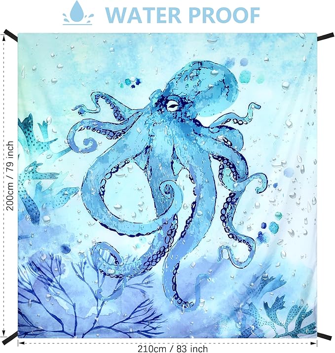 AISPARKY Beach Blanket Waterproof Sandproof Extra Large Beach Mat 79" X 83"/120"x108" for 2-8 Adults Quick Drying Durable Outdoor Picnic Mat for Travel, Camping, Hiking