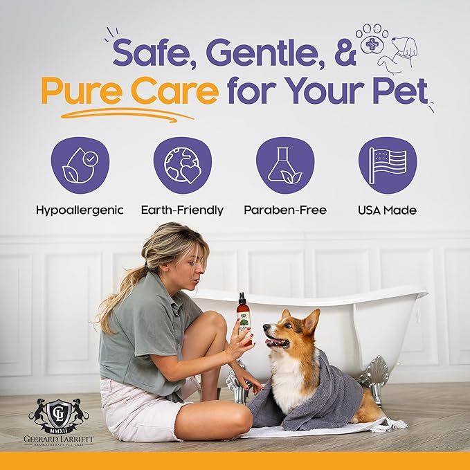 Dog Perfume Spray Long Lasting Relaxing Wildwoods 8 Fl Oz - Dog Calming Spray Scent Mist for Shining Fur, Puppy Cologne, Doggie Deodorant Fragrance Mist Pet Perfume for All Breeds by Gerrard Larriett