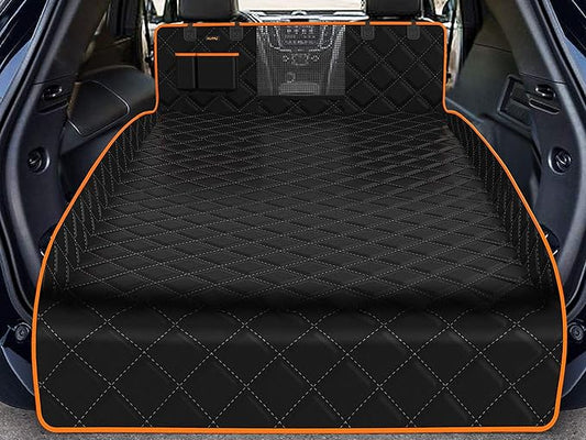 Dog Cargo Liner for Large SUV, Waterproof Dog Cargo Cover with Bumper Flap Protection Durable Car Trunk Mat for Pets Keep Your Vehicle Trunk Clean Universal Fit X-Lager SUV Car Seat Cover