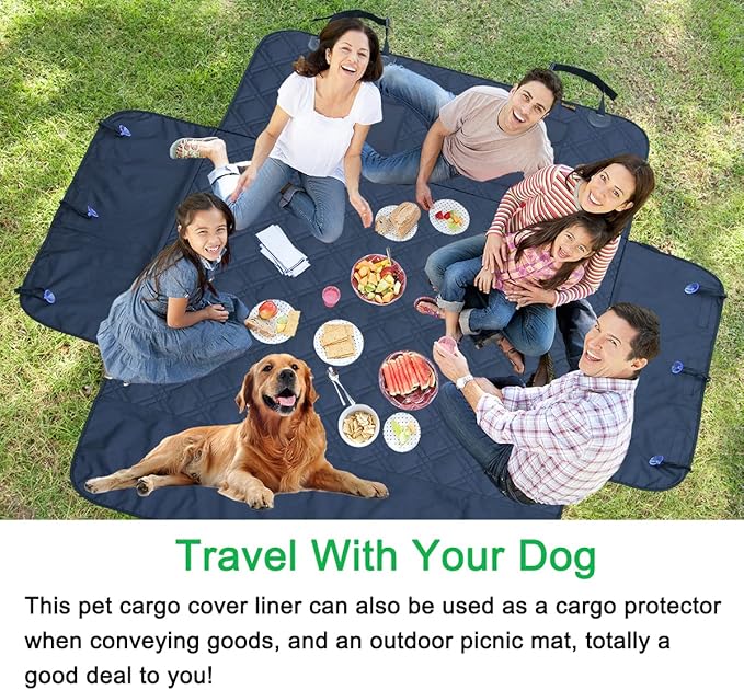 Cargo Liner for Dogs 55"x91" Dog Rear Cargo Liner for SUV Cargo Mats for Back Car Trunk Mat for SUV Dog Trunk Cover with Side Walls