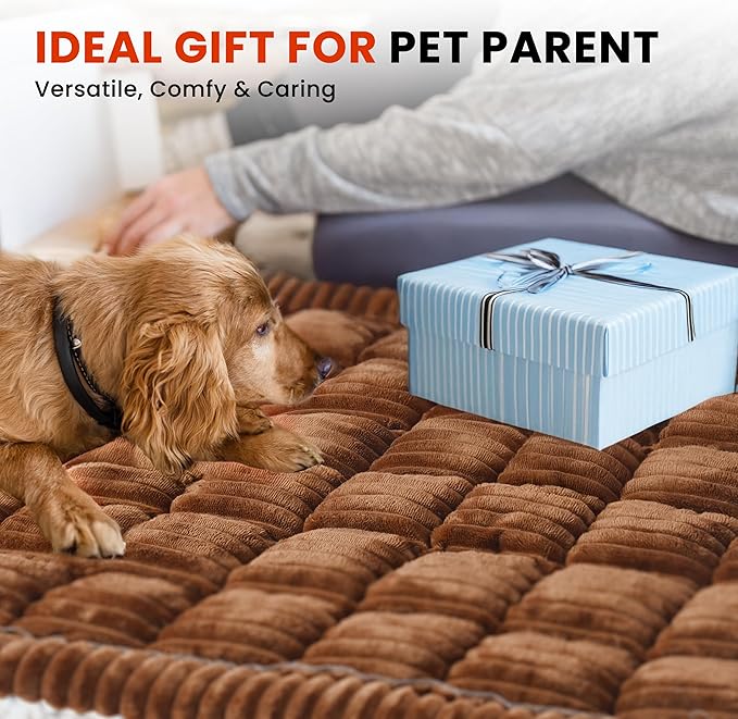 Backseat Dog Bed Mat for Car, Non-Slip Dog Bed for Car Back Seat, Soft & Cozy Dogs Blanket, Washable Travel Pet Mat Seat Protector for Cars, SUVs, Trucks