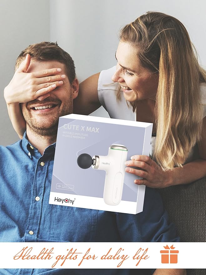 A1 Super Mini Massage Gun, Percussion Deep Tissues Muscle Massager (Heat-White)