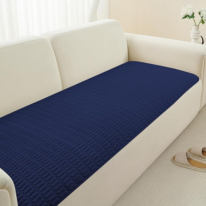 Foxdecor Couch Cover Sofa Covers Washable, Dog Bed Cover Couch Covers for 3 Cushion Couch Sofa Pet Friendly, Dog Couch Cover Furniture Covers for Pets.(Dark Blue 32x70 inch)