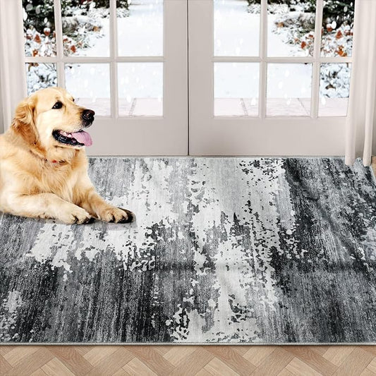 COMSLE Door Mat Soft Absorbent Indoor Front Entryway Rug Machine Washable Entrance Mats for Muddy Paws Non Slip Throw Rugs 20" x 32" Doormat for Inside Foyer Bedroom - Gray