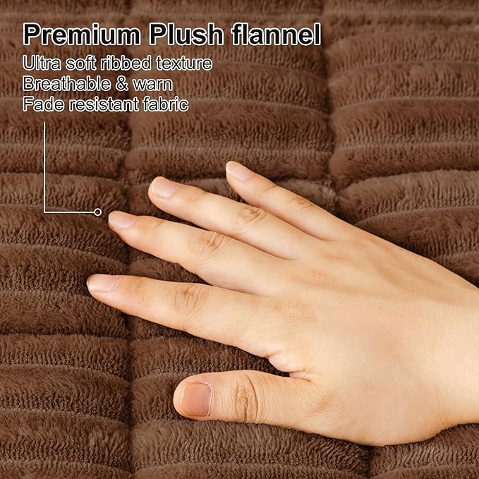 Smiry Couch Cover for Dogs, Non Slip Washable Sofa Protector for Pets, Soft Furniture Cover for Pet, Stylish Sofa Covers, Cozy Protect Against Fur, Dirt & Everyday Messes (Brown, 35.4" x 95")