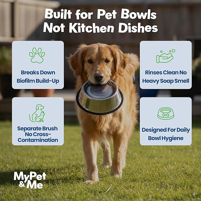 My Pet & Me Pet Bowl Cleaning Mousse | 4.05 oz | Dog Bowl Cleaner & Pet Safe Cleaner | Foaming Dish & Paw Cleaner for Small Dogs | Safe & Easy-to-Use Cleaning Solution