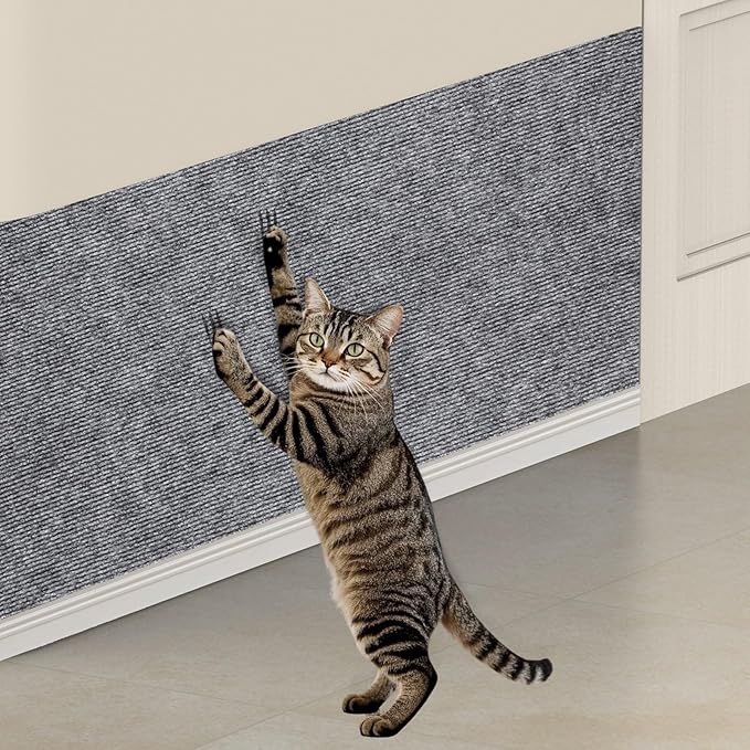 ENONCI Anit Cat Scratch Couch Furniture Protector,196.8x15.8 Cat Wall Corner Scratcher Pads Mat,DIY Climbing Scratching Carpet Post Replacement