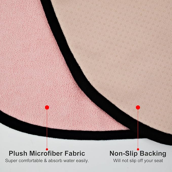 Waterproof Sweating Car Seat Cover for Post Gym Workout, Running, Swimming, Beach and Hiking, Universal Fit Non-Slip Bucket Seat Protector for Cars SUV Trucks, Machine Washable (Pink)
