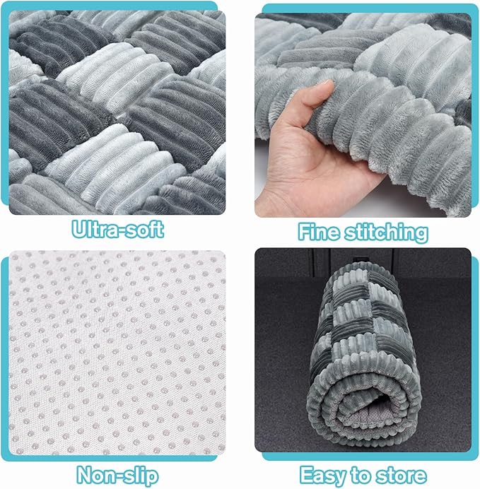 AiQInu Dog Bed for Car Back Seat - Non-Slip, Washable Dog Mat for Car, Plush Soft Comfort Dog Car Seat Cover for Back Seat Extenders, Suitable for Car, Truck, and SUV (25.2" x 50.4")