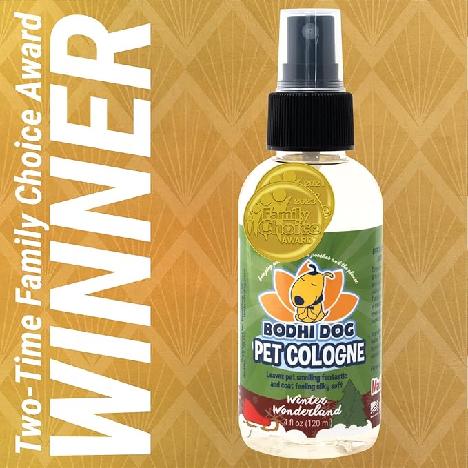 Bodhi Dog Premium Dog Cologne - Deodorizing Dog Perfume & Conditioner for Dogs & Cats - Natural Long Lasting Spray for Pets - Gentle & Safe Formula, Made in USA (Winter Wonderland 4 Fl Oz)